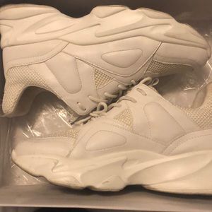 White platform sneakers